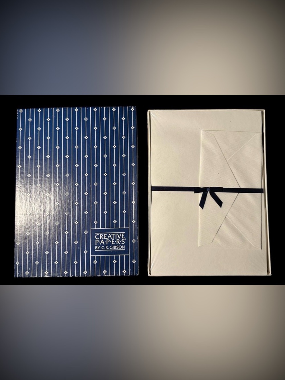 Gibson Navy Blue and White Creative Papers Stationery Set